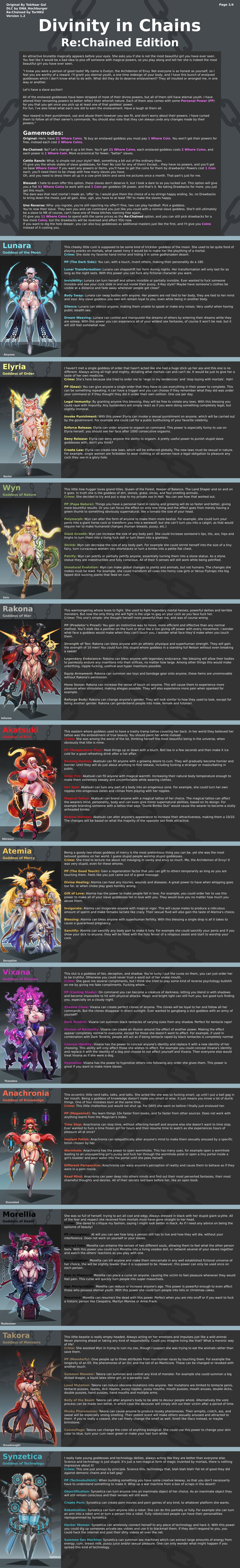 Divinty in chains original and rechained CYOA page 1 full
