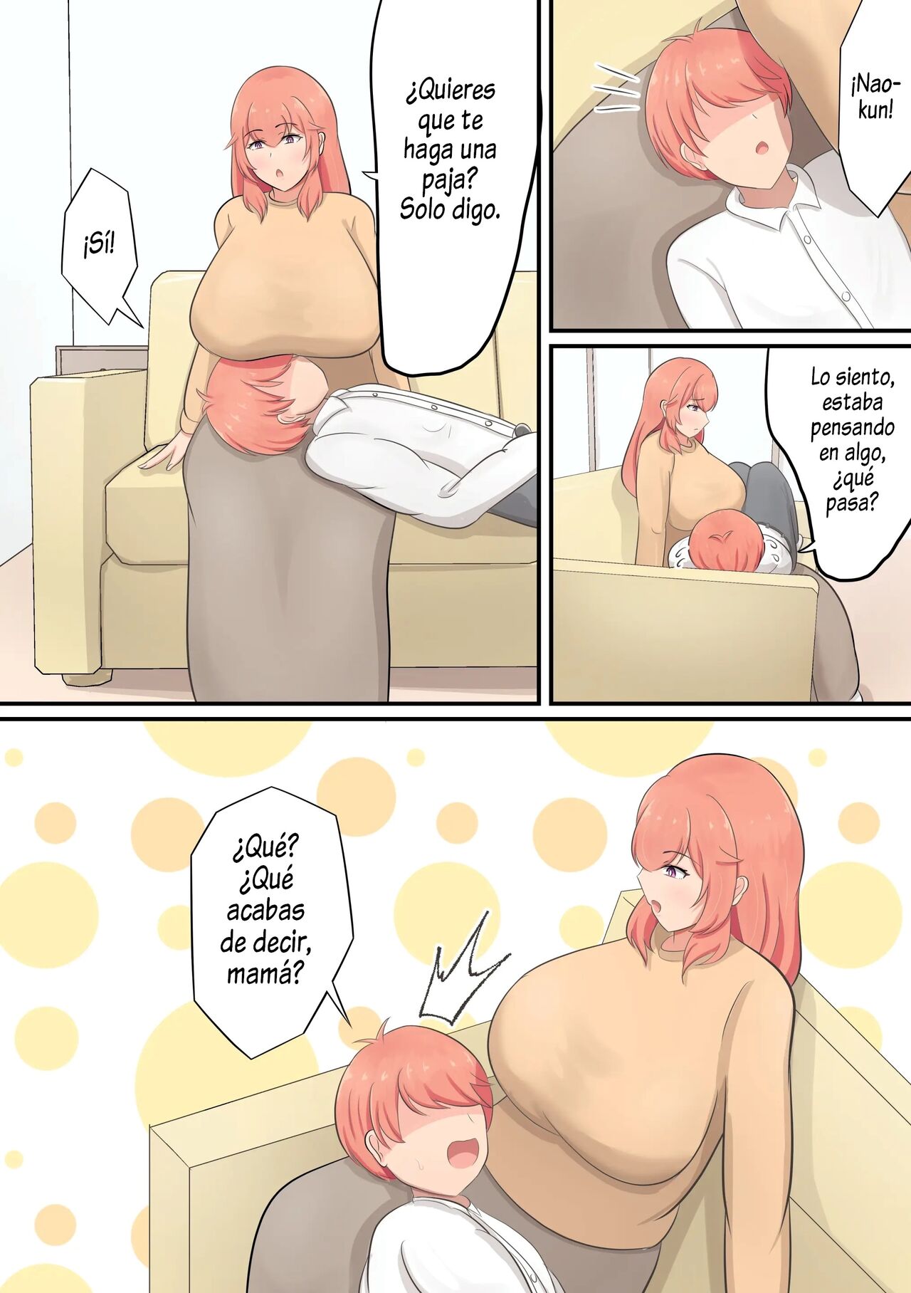 Musuko o Dekiai suru Okaa-san ga Amayakashi Sex o Shite kureru Hanashi | Una Historia Sobre una Madre, que Ama y Mima a su Hijo page 5 full
