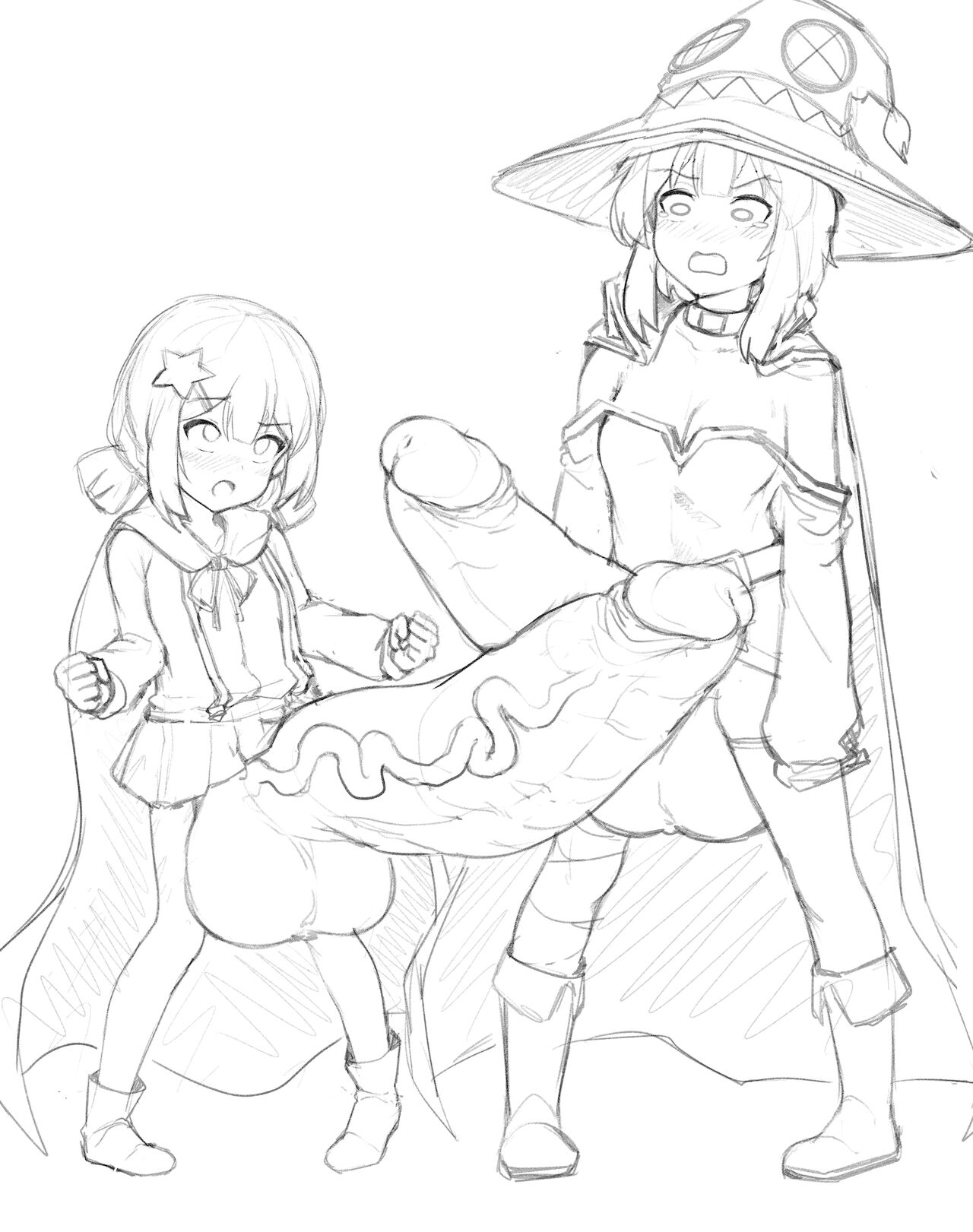 Futa Megumin x Futa Komekko Dick Size Comparison page 8 full