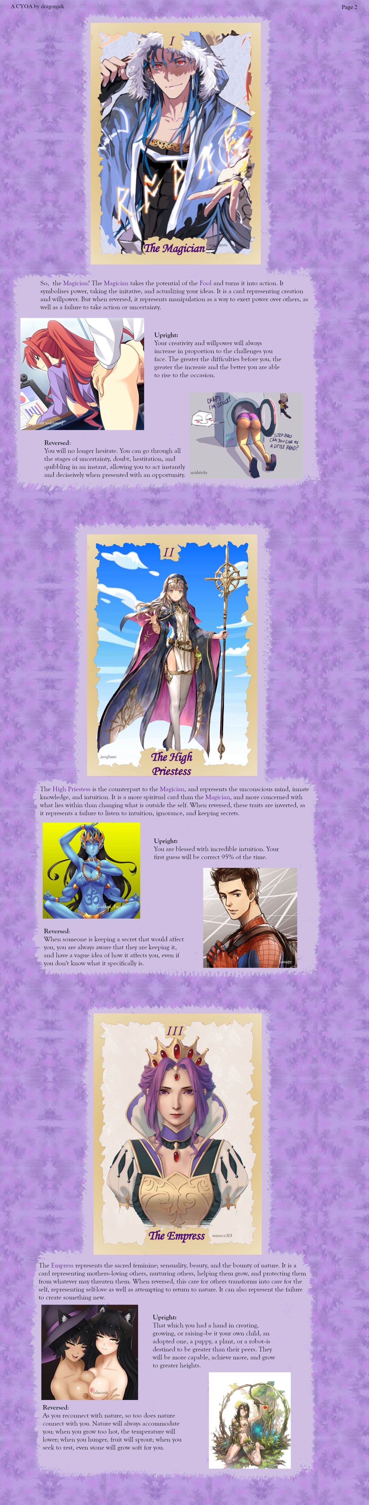 Mystical Tarot CYOA V2 page 2 full