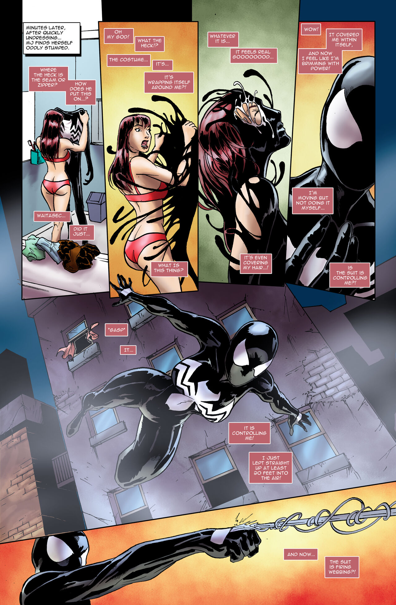 Mary Jane - "Alternate Reality: Becoming She-Venom" page 2 full