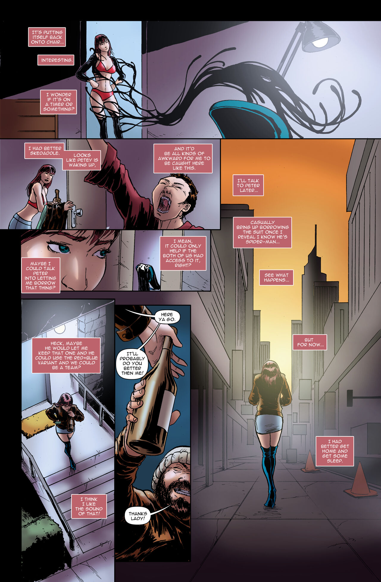 Mary Jane - "Alternate Reality: Becoming She-Venom" page 7 full