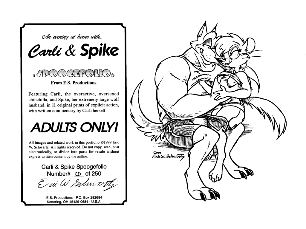Spoogefolio 1 - An Evening at Home with Carli and Spike page 1 full