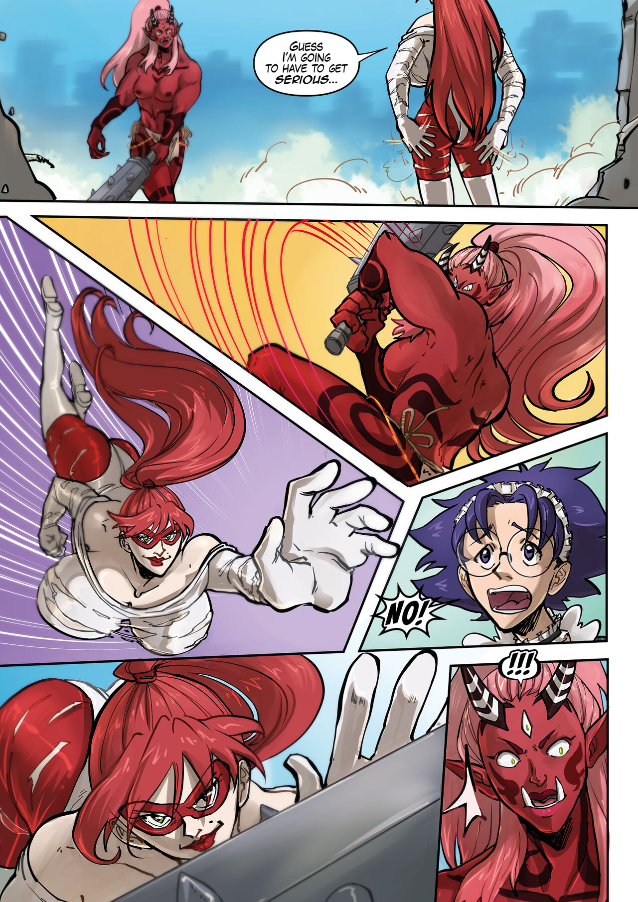 Super MILF vs. Red Oni page 4 full