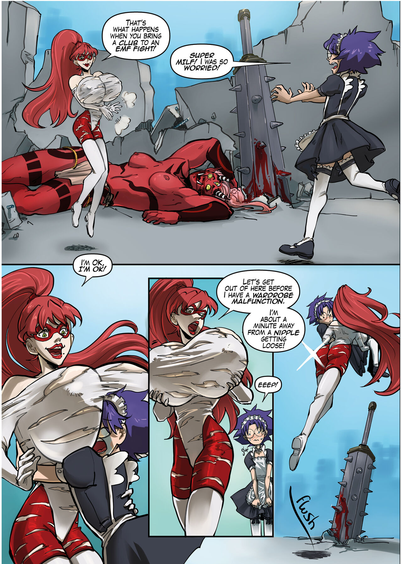 Super MILF vs. Red Oni page 6 full
