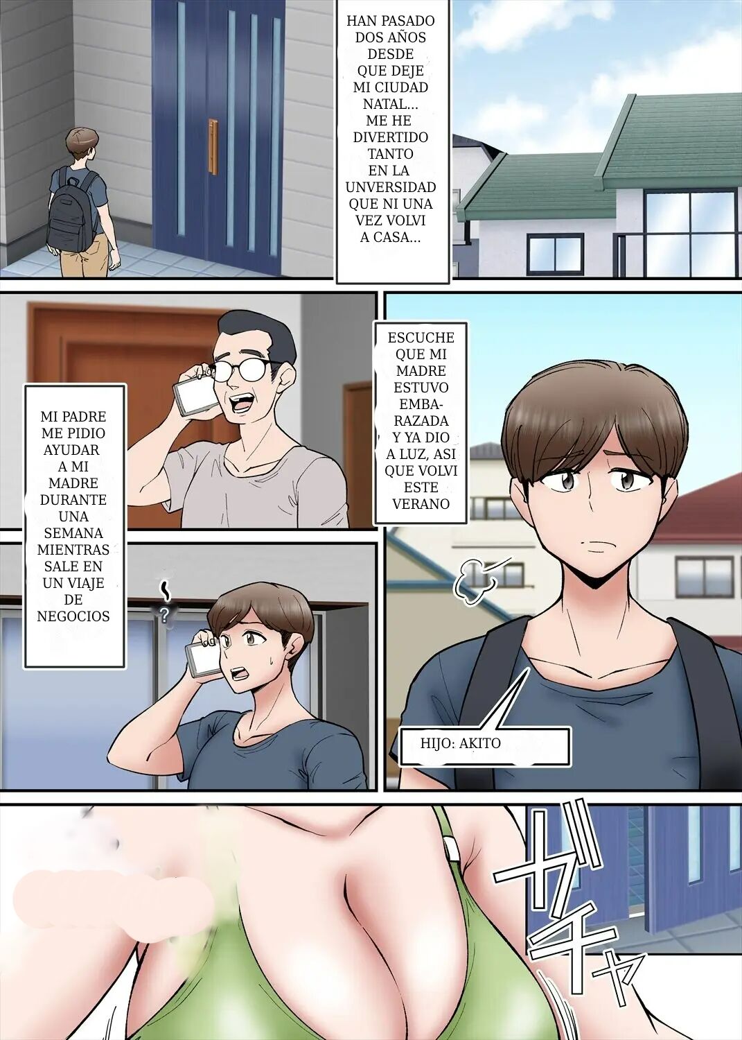 Haha no Sango Oppai ni Miserarete | Facinado por los Grandes Pechos de mi Madre page 2 full