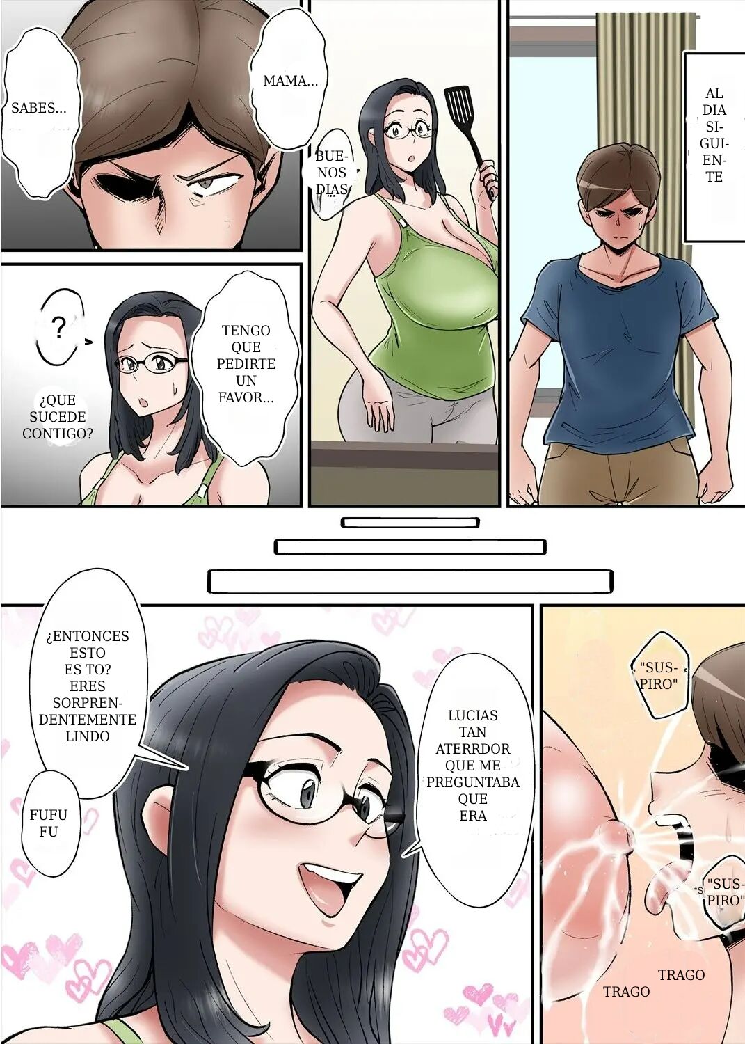 Haha no Sango Oppai ni Miserarete | Facinado por los Grandes Pechos de mi Madre page 8 full