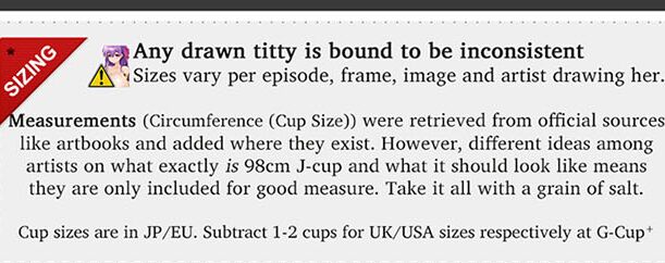 Anime Titty Comparison Chart page 4 full