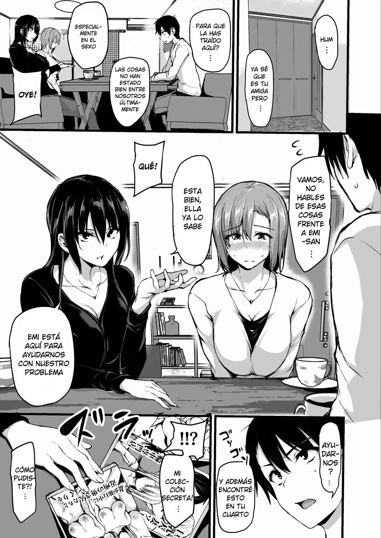 Kyonyuu ga Futariinai to Bokkishinai Otto no Tame ni Tomodachi o Tsuretekita Tsuma Ch.1 | No se me para sin un par de Grandes Tetas, asi que mi Esposa trajo una Amiga cap.1 page 5 full