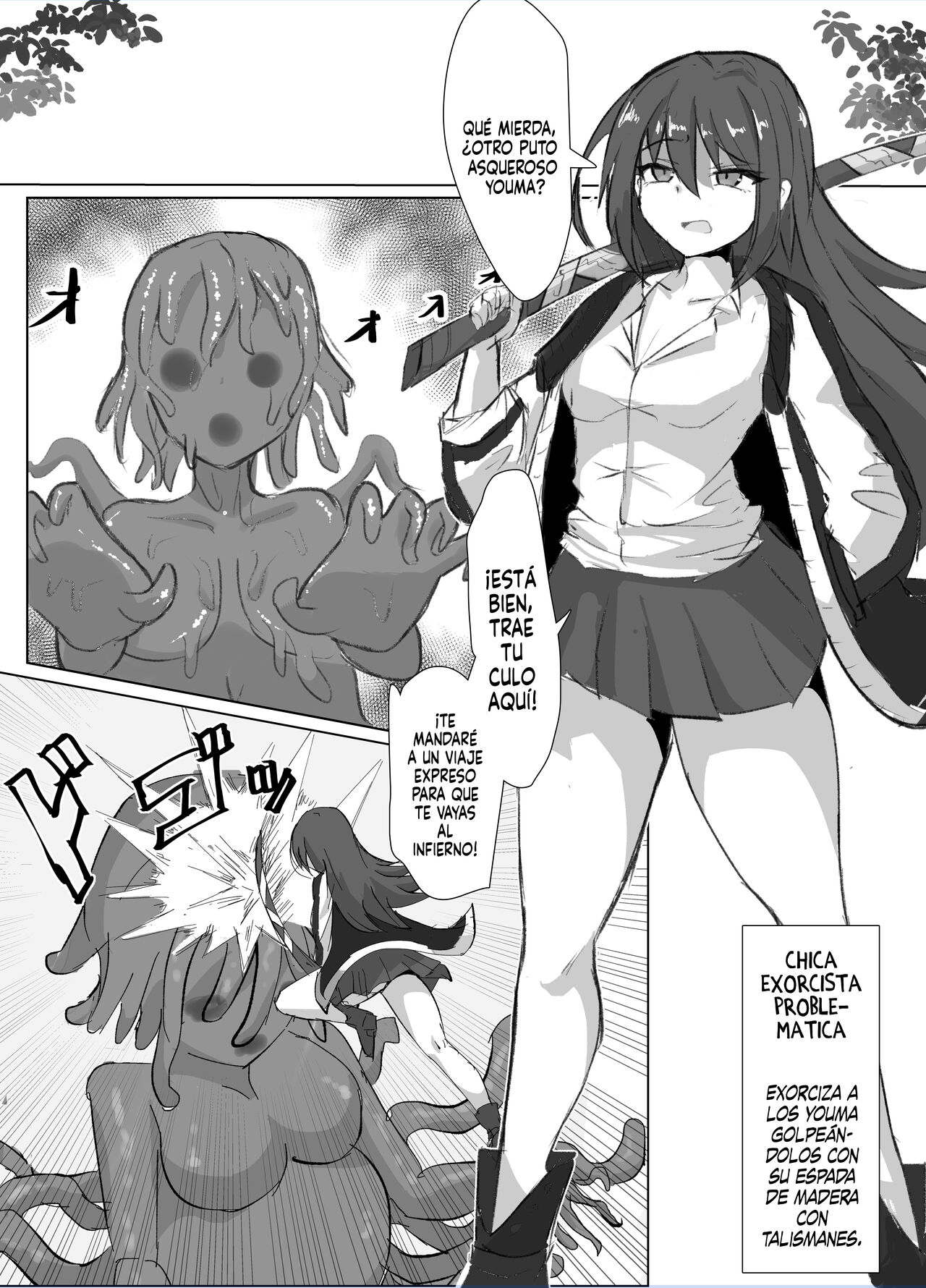 Yankee Taimashi-chan Naedoko Shikyuuka | La transformación de una problematica exorcista en un útero semillero page 1 full