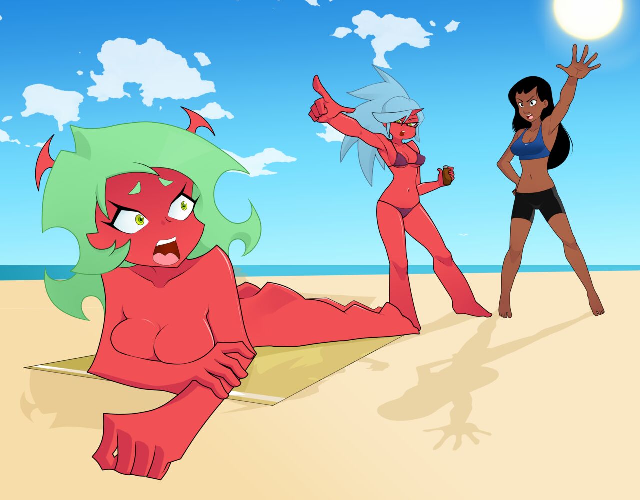 Doing In the Demonesses: Kneesocks Has Her Wicked Sistren Covered! page 1 full
