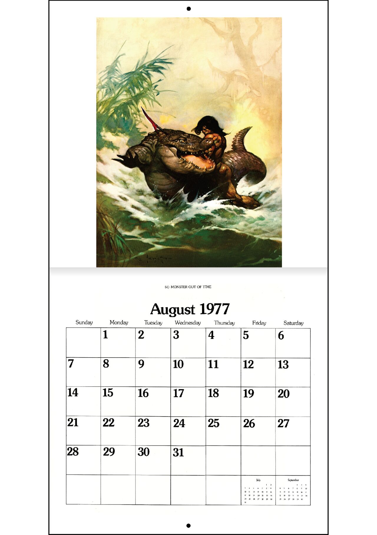 The 1977 Frank Frazetta Calendar page 10 full