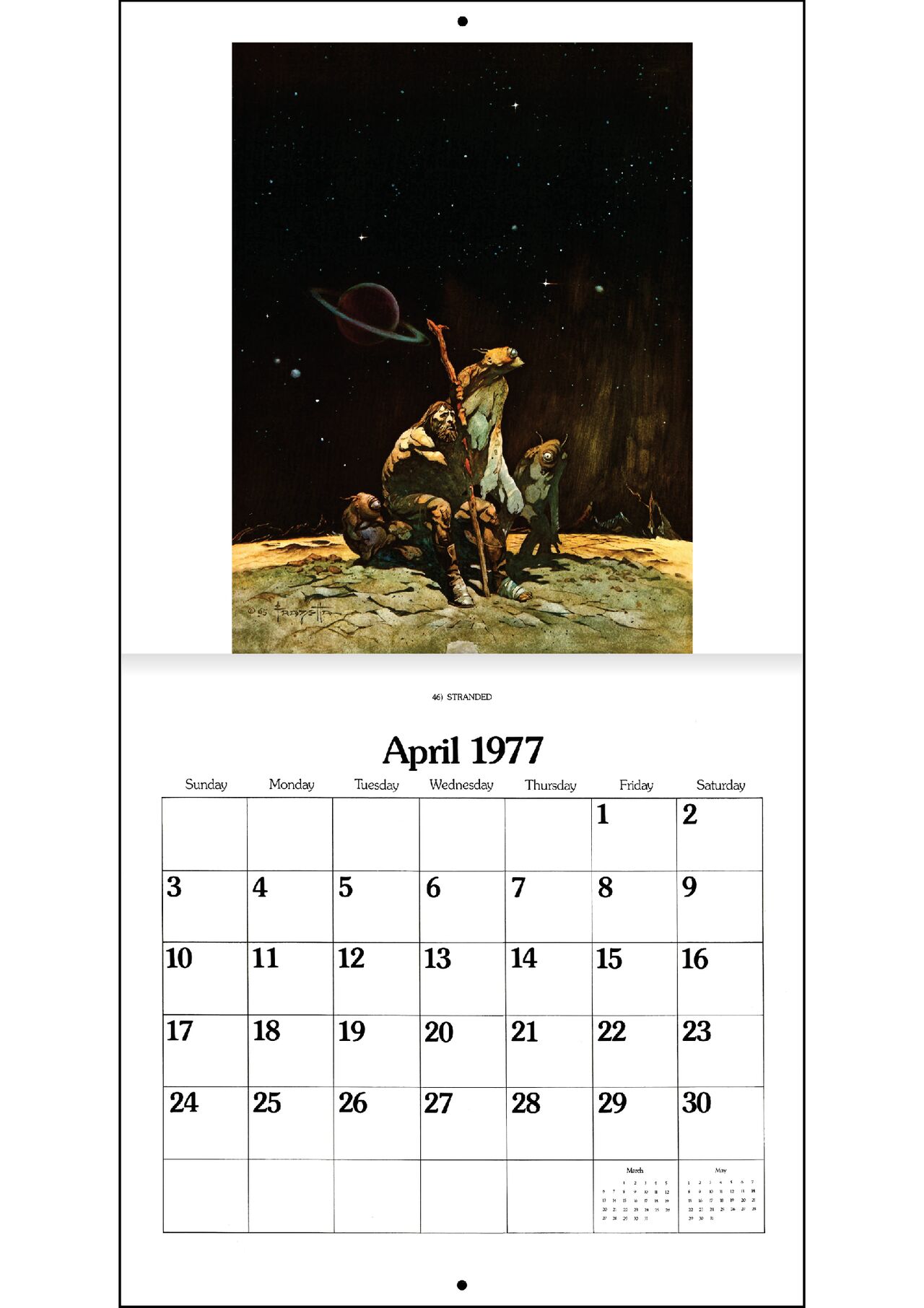 The 1977 Frank Frazetta Calendar page 5 full
