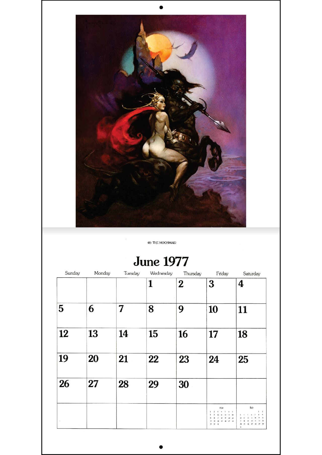 The 1977 Frank Frazetta Calendar page 8 full