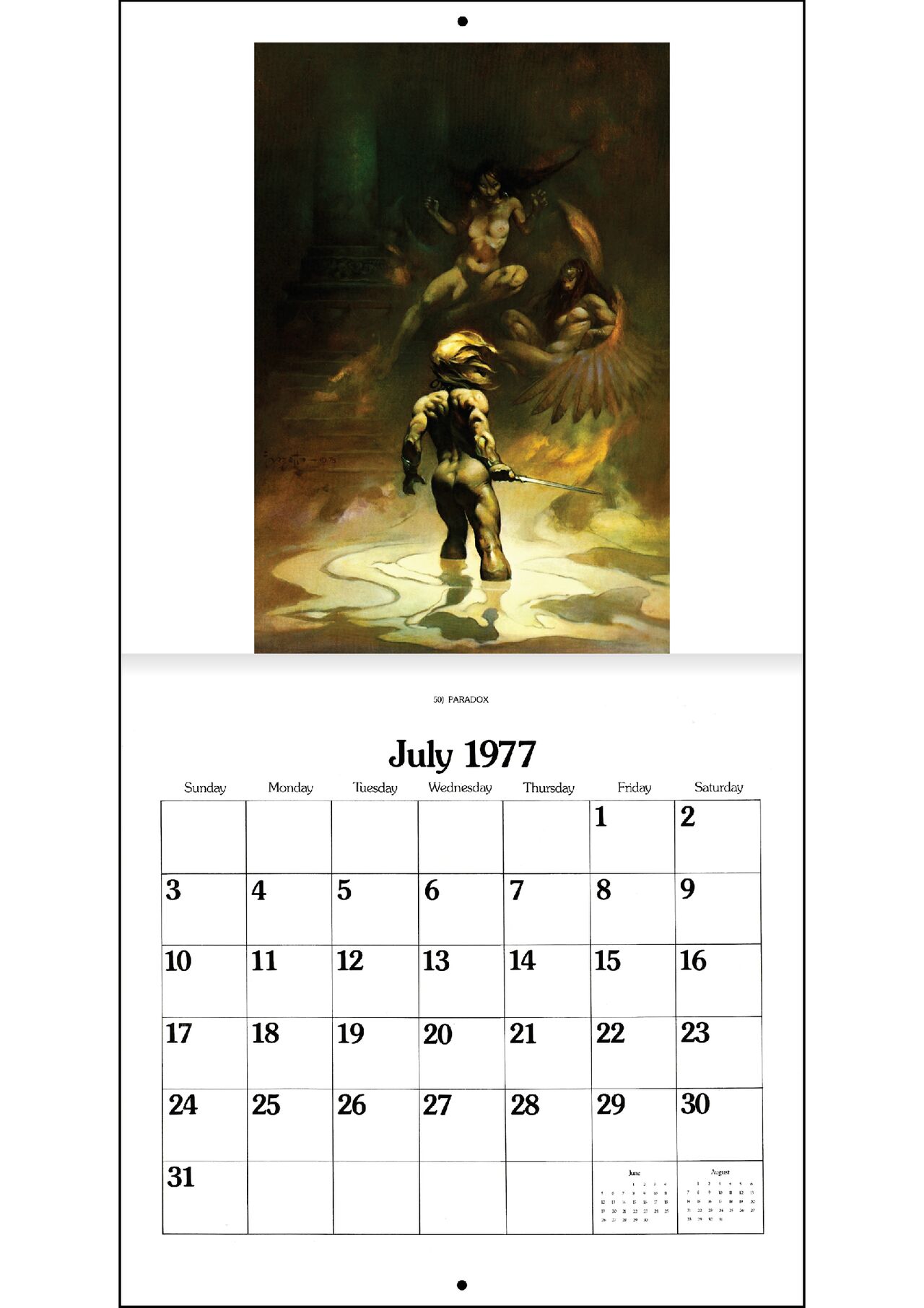 The 1977 Frank Frazetta Calendar page 9 full