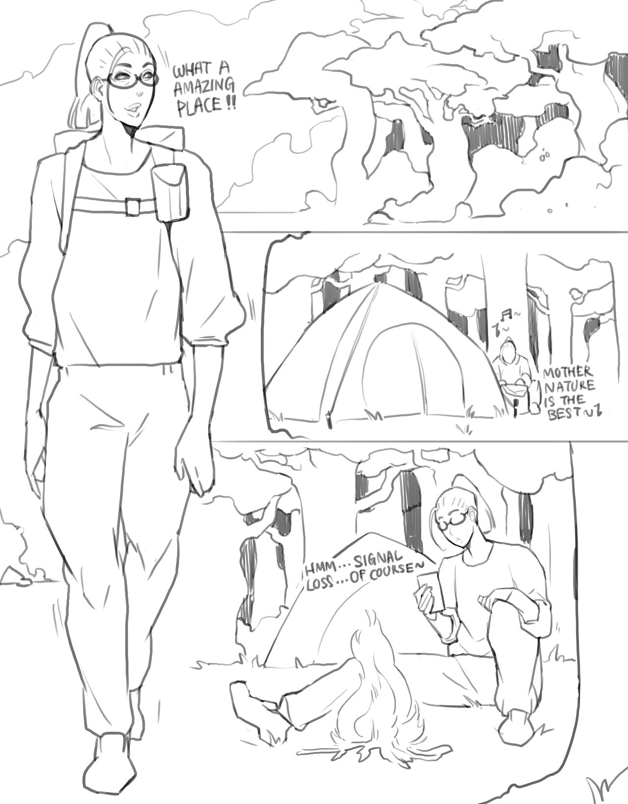There is a Yokai Milf in the Forest!!! page 2 full