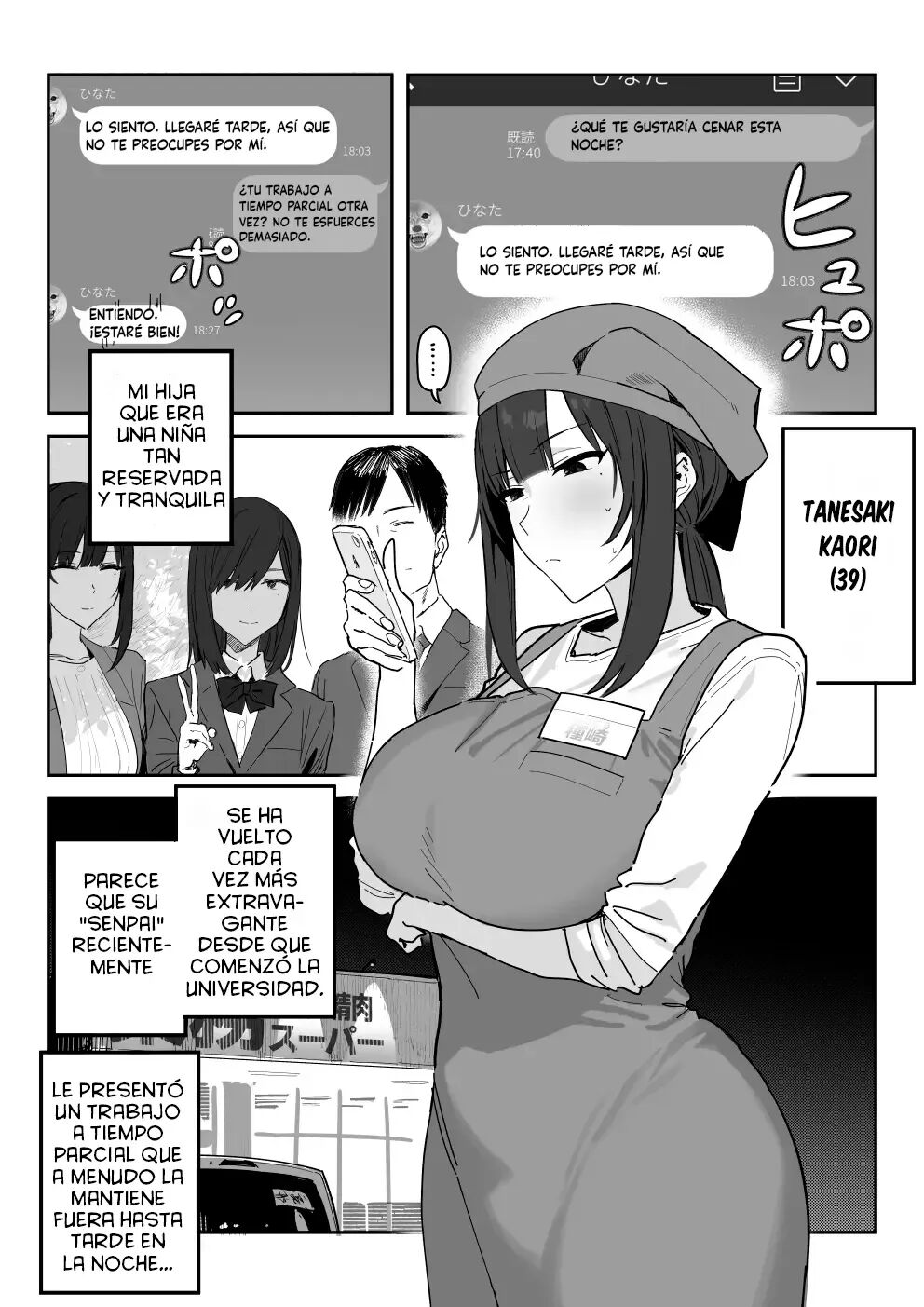 Tanesaki Kaori , Musume no Kawari ni Doujin AV Debut | Takesaki Kaori  Hace su Debut en un Douji AV en Lugar de su Hija page 3 full