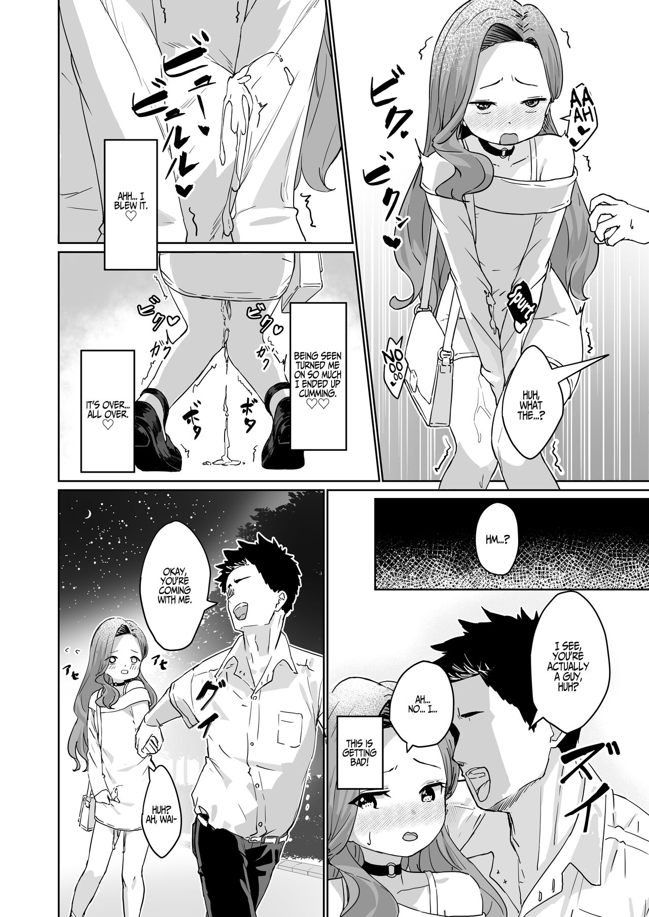 Hentai Otokonoko no Dokidoki Josou Gaishutsu Debut | Perverted Pretty Boy's Heart-thumping Outdoor Crossdressing Debut page 7 full