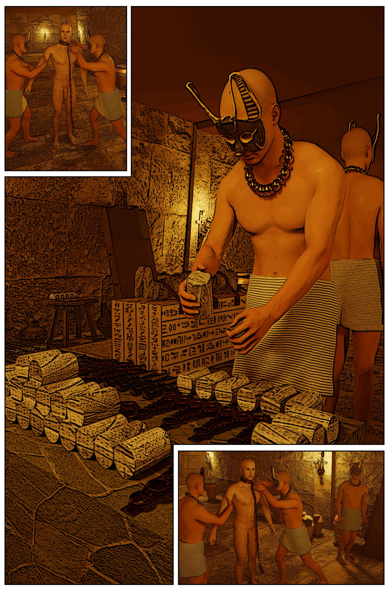 Brutal Male Mummification Comic page 9 full