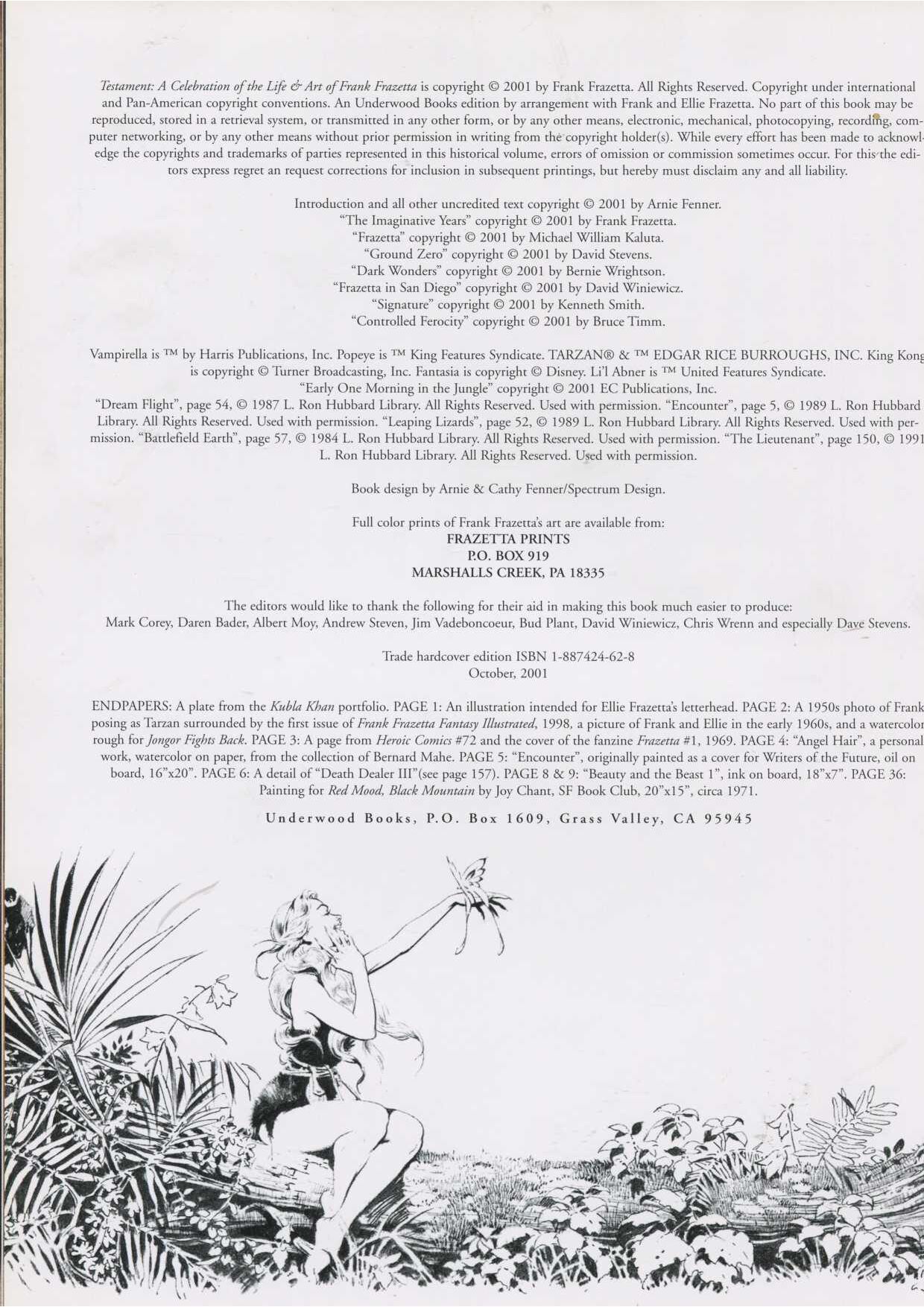 Testament: A Celebration of  the Life and Art of Frank Frazetta page 8 full