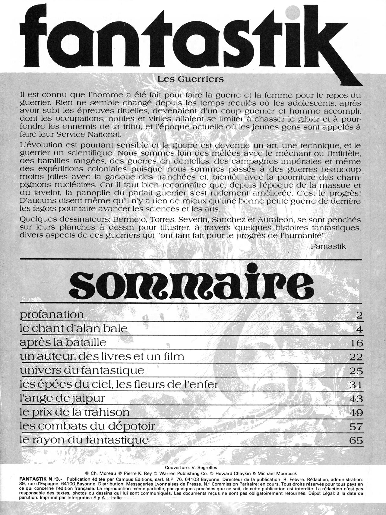 Fantastik #3 - Les Guerriers page 3 full