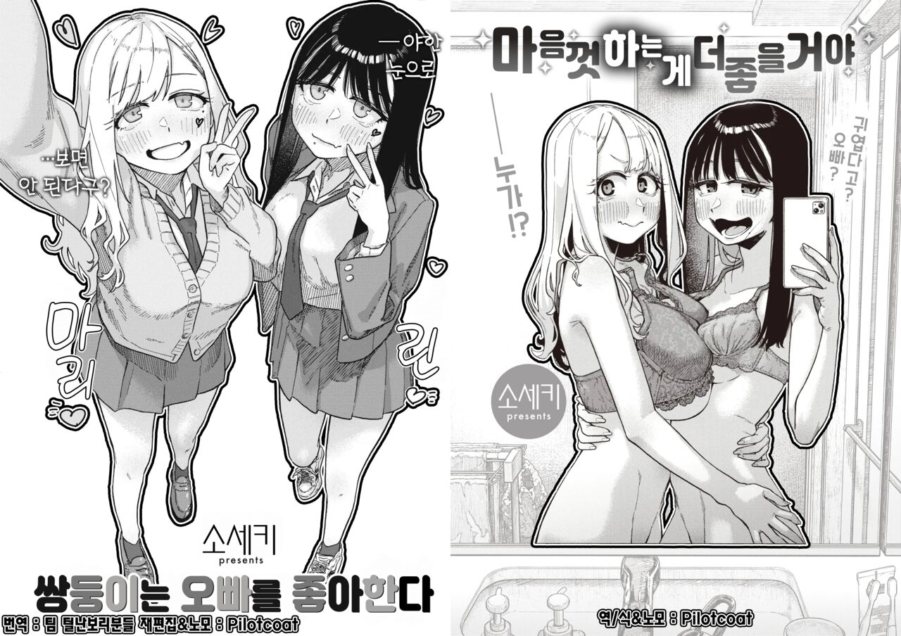 Futago wa Onii-chan ga Osuki & Omoikiri Shita Hou ga Ii wa | 쌍둥이는 오빠를 좋아한다 & 마음껏 하는게 좋을거야 page 1 full