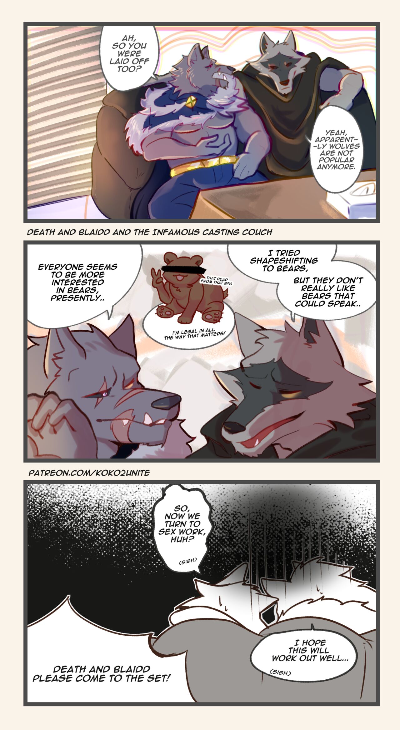 Death and Blaidd Joins the Casting Couch page 1 full