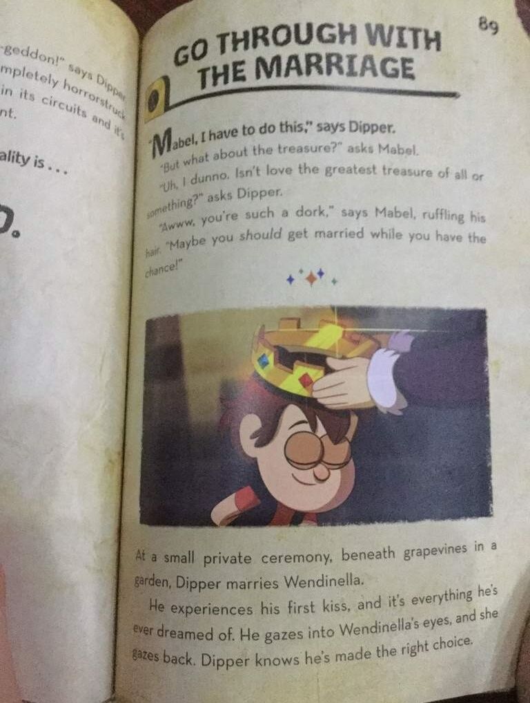 Gravity Falls CYOA Book: Dipper Marries Wendy page 4 full