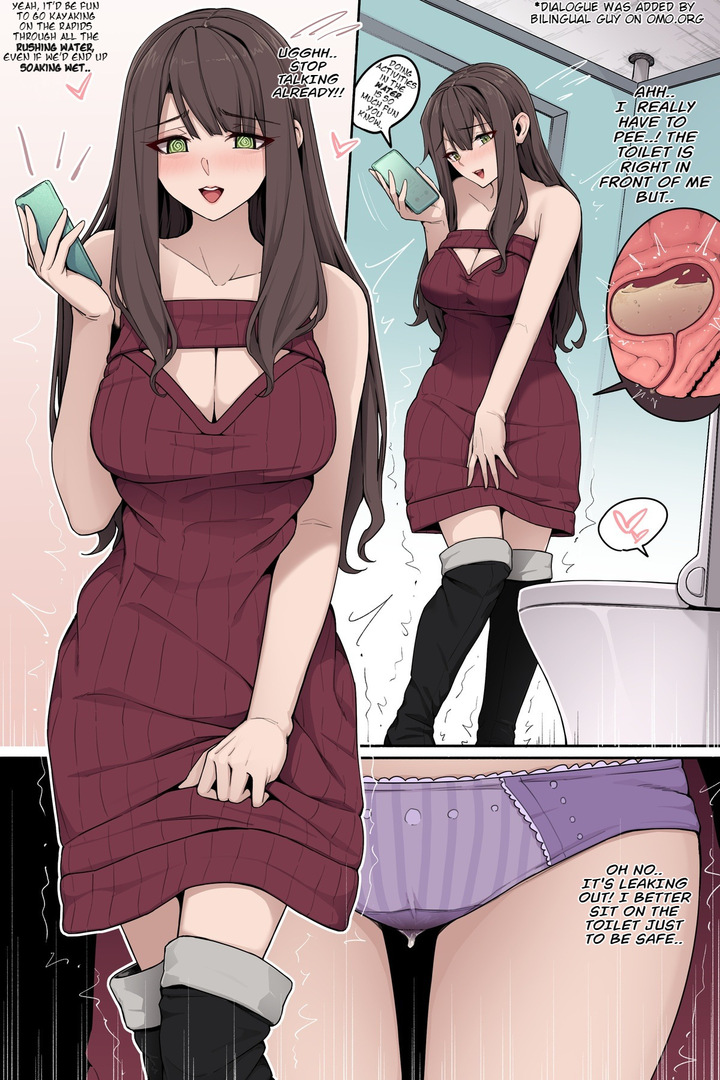 Girl pees while on the phone page 1 full
