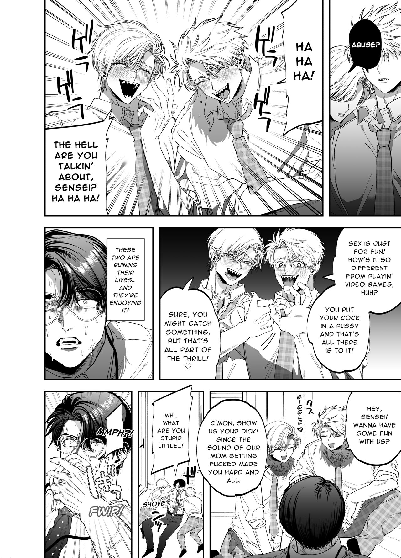 Teach us, Mazo-Sensei! ~Ravished and Corrupted by the Delinquent Sadist Brothers I Teach~ page 9 full