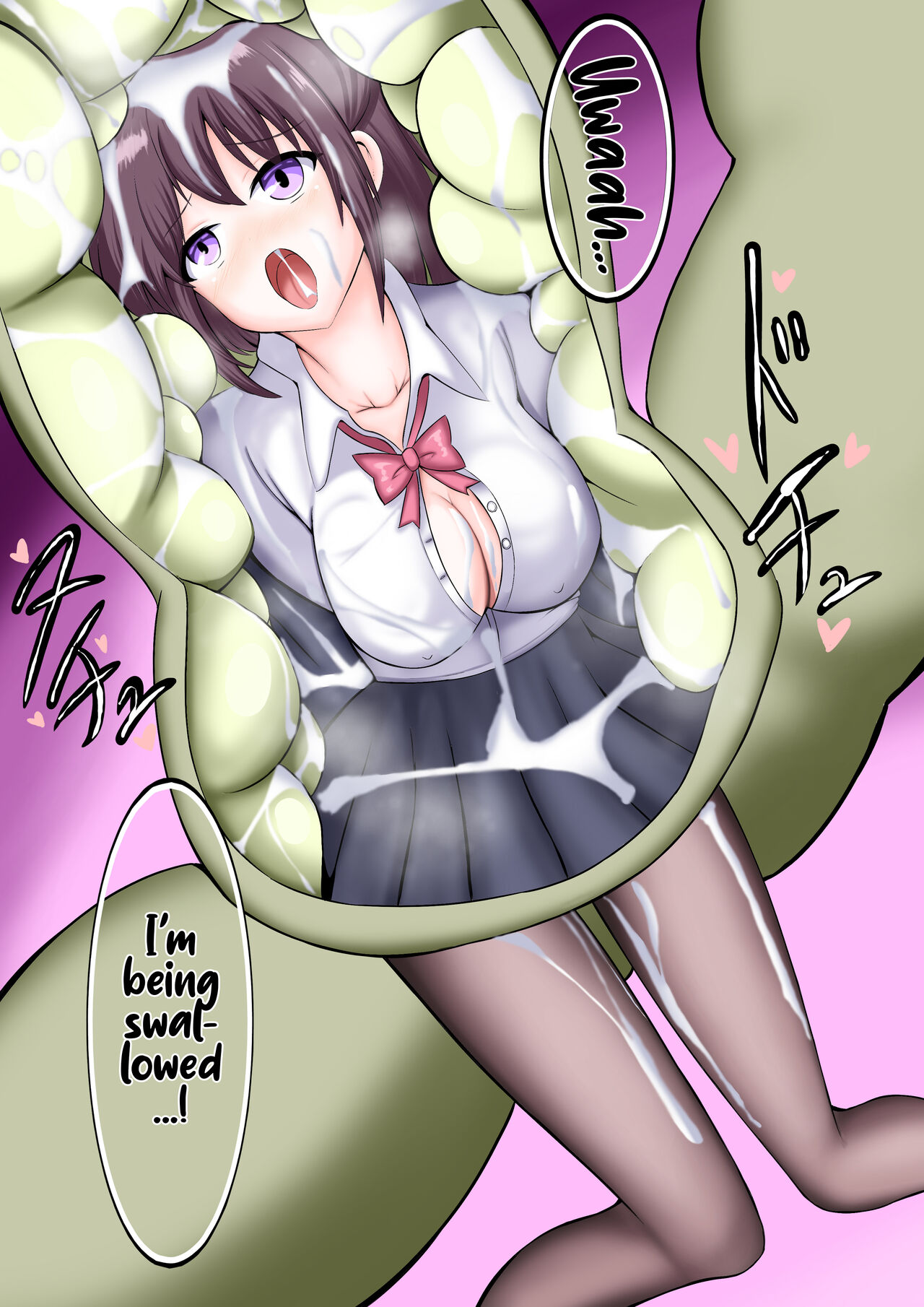 上から丸呑みされるJKヒロインちゃん page 2 full