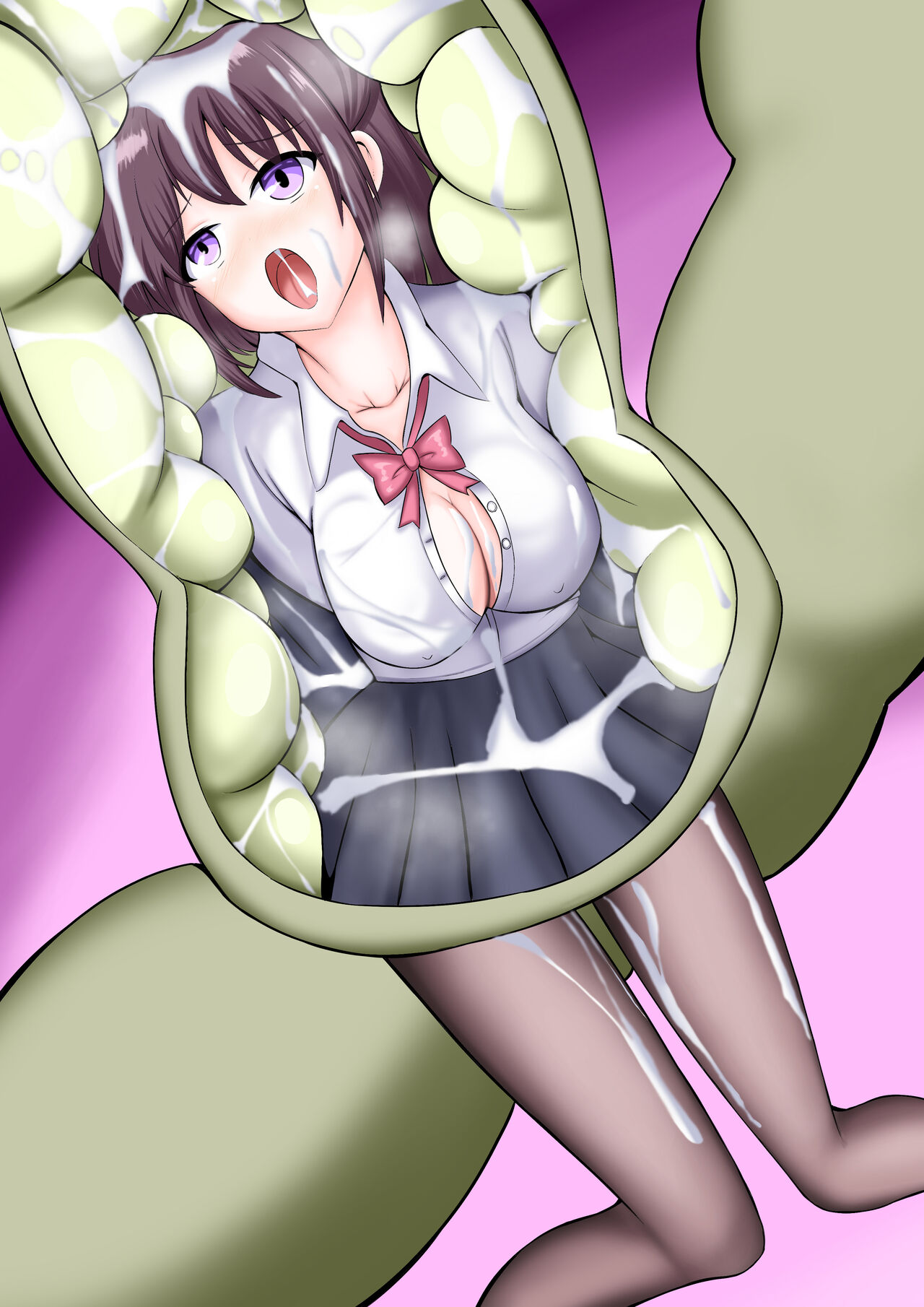上から丸呑みされるJKヒロインちゃん page 5 full