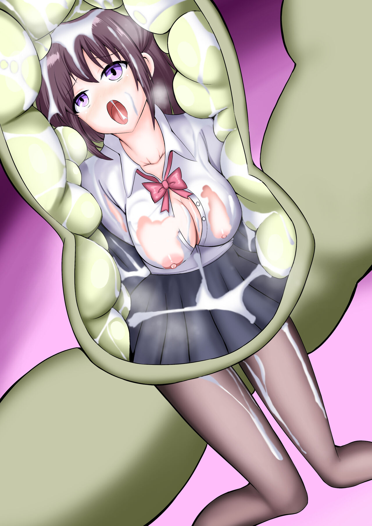 上から丸呑みされるJKヒロインちゃん page 6 full