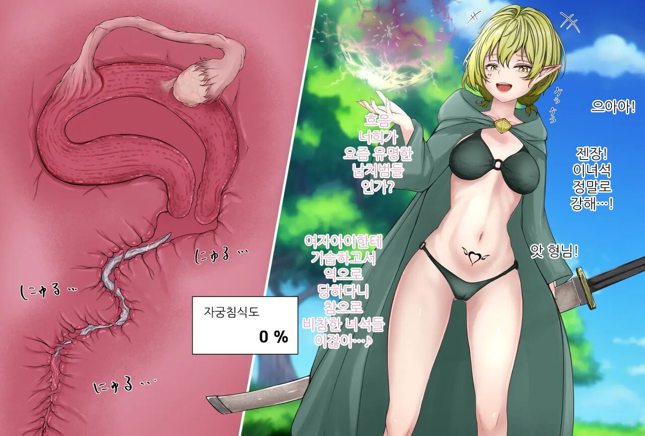 Kiseichuu ni Maryoku o Ubawareru Elf Mahoutsukai | 기생충에게 마력을 빼앗기는 엘프 마법사 page 1 full