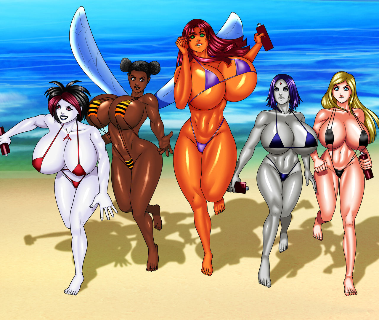 The Titanesses Go Tanning! page 1 full