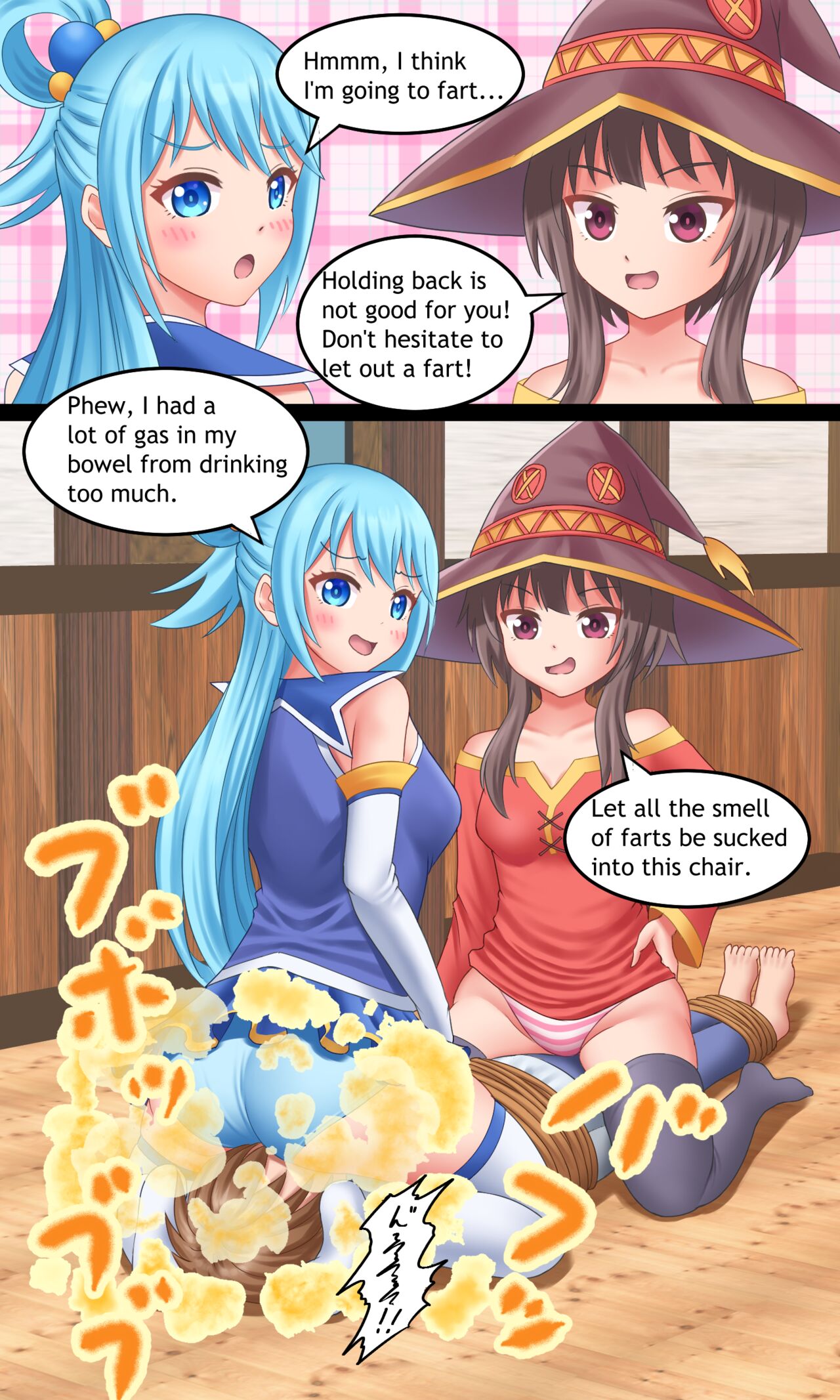 Konosuba Girls Farting page 2 full