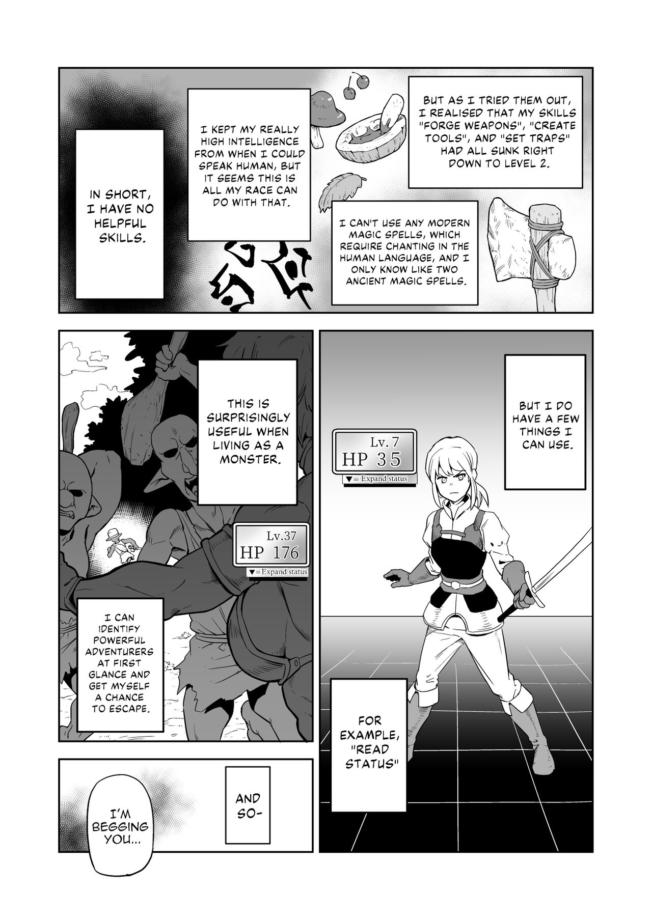Zako-kan Nerai no Do-M Onna Kishi ga Hontou ni Goblin Dorei ni Sareru Hanashi Zenpen | The Story of How a Masochistic Female Knight Looking to Get Gangbanged by Weaklings Became a Goblin Slave for Real; Part 1 page 5 full