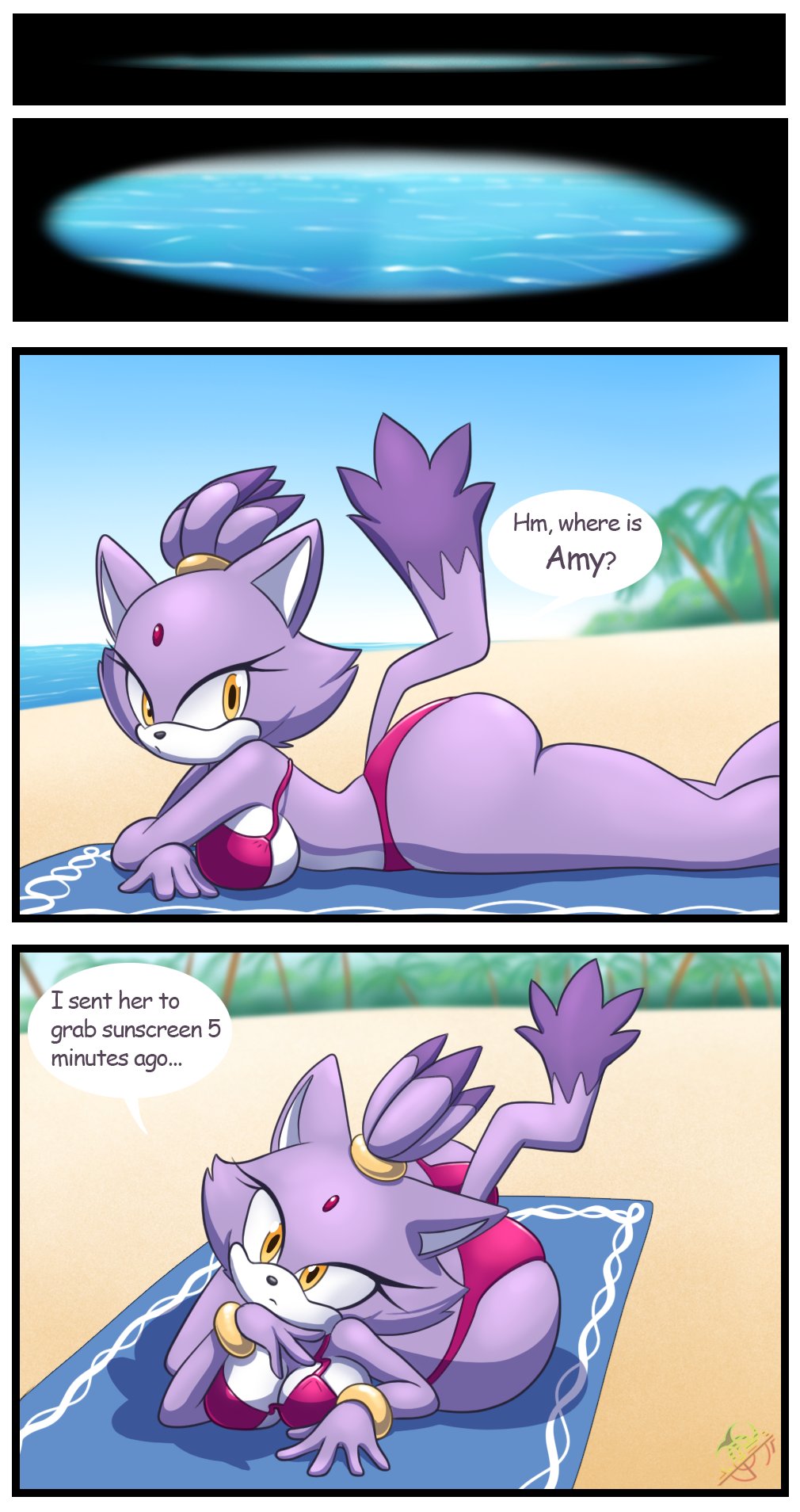 Relaxing on the beach page 1 full