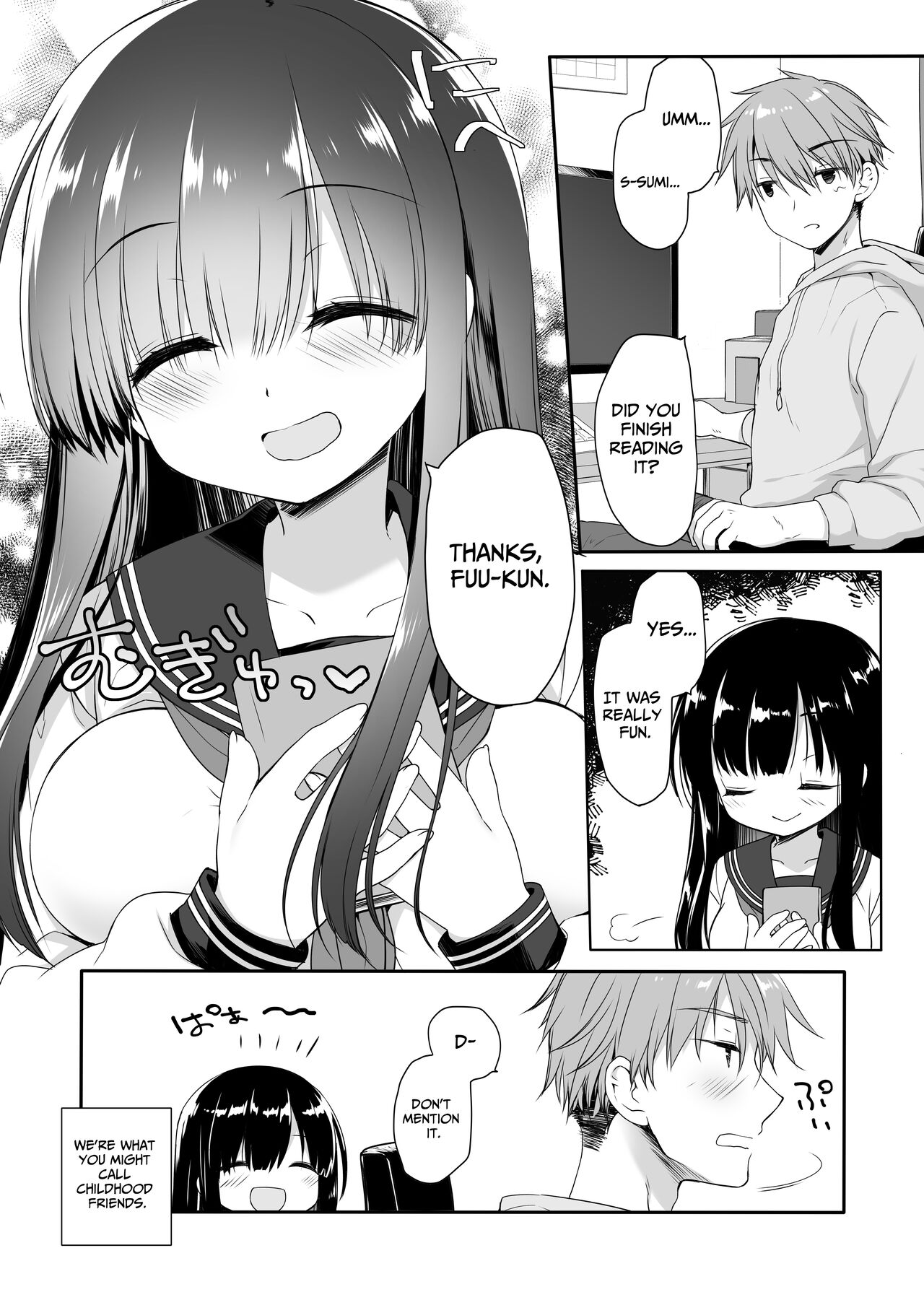 Jimi Bakunyuu Osananajimi no Oppai o 3-Jikan Momi Tsuzuketara Taihen na Koto ni Natta page 4 full