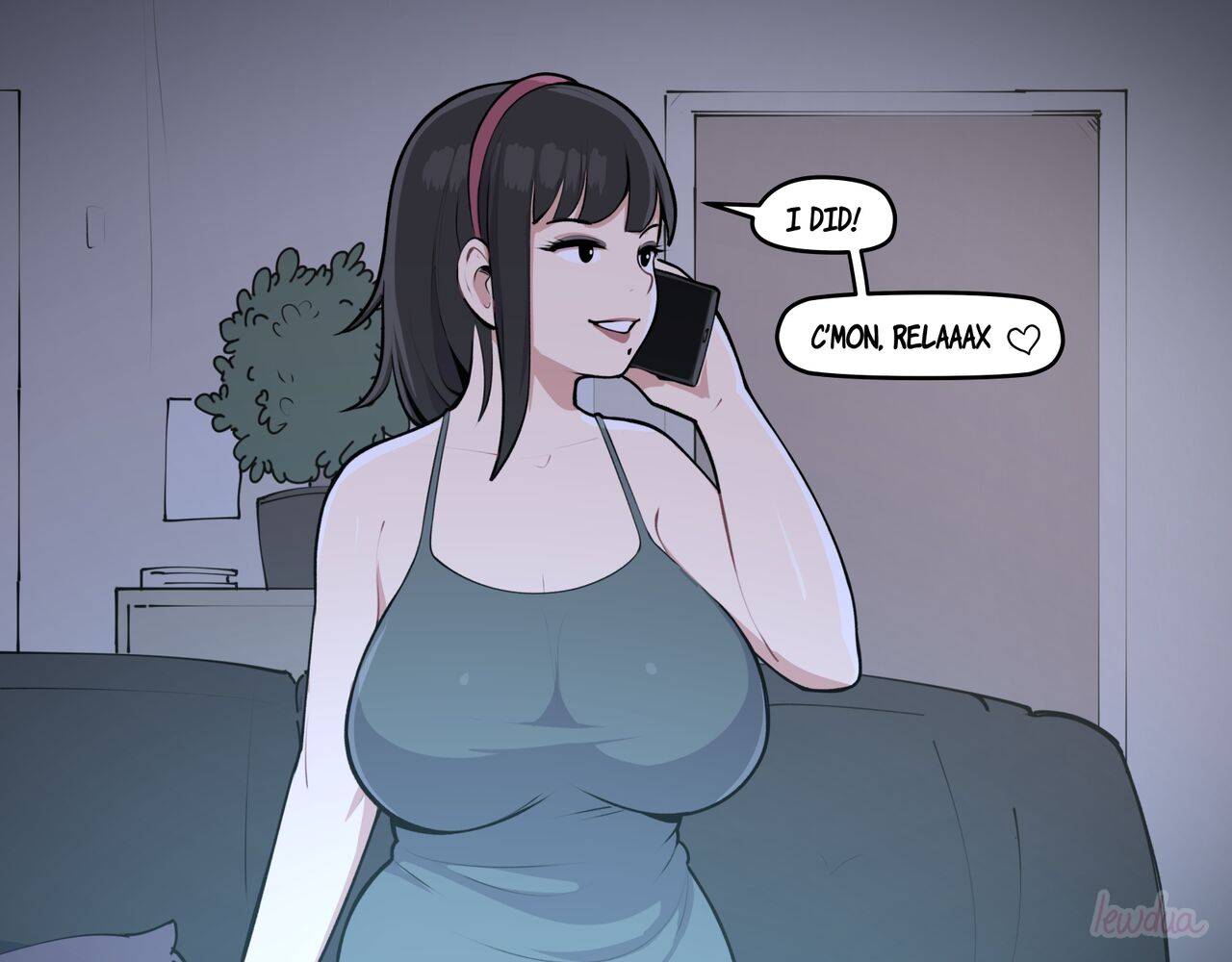 Alison Watching Movie At Night page 5 full