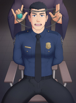 Hypnotized Police Officer CG set