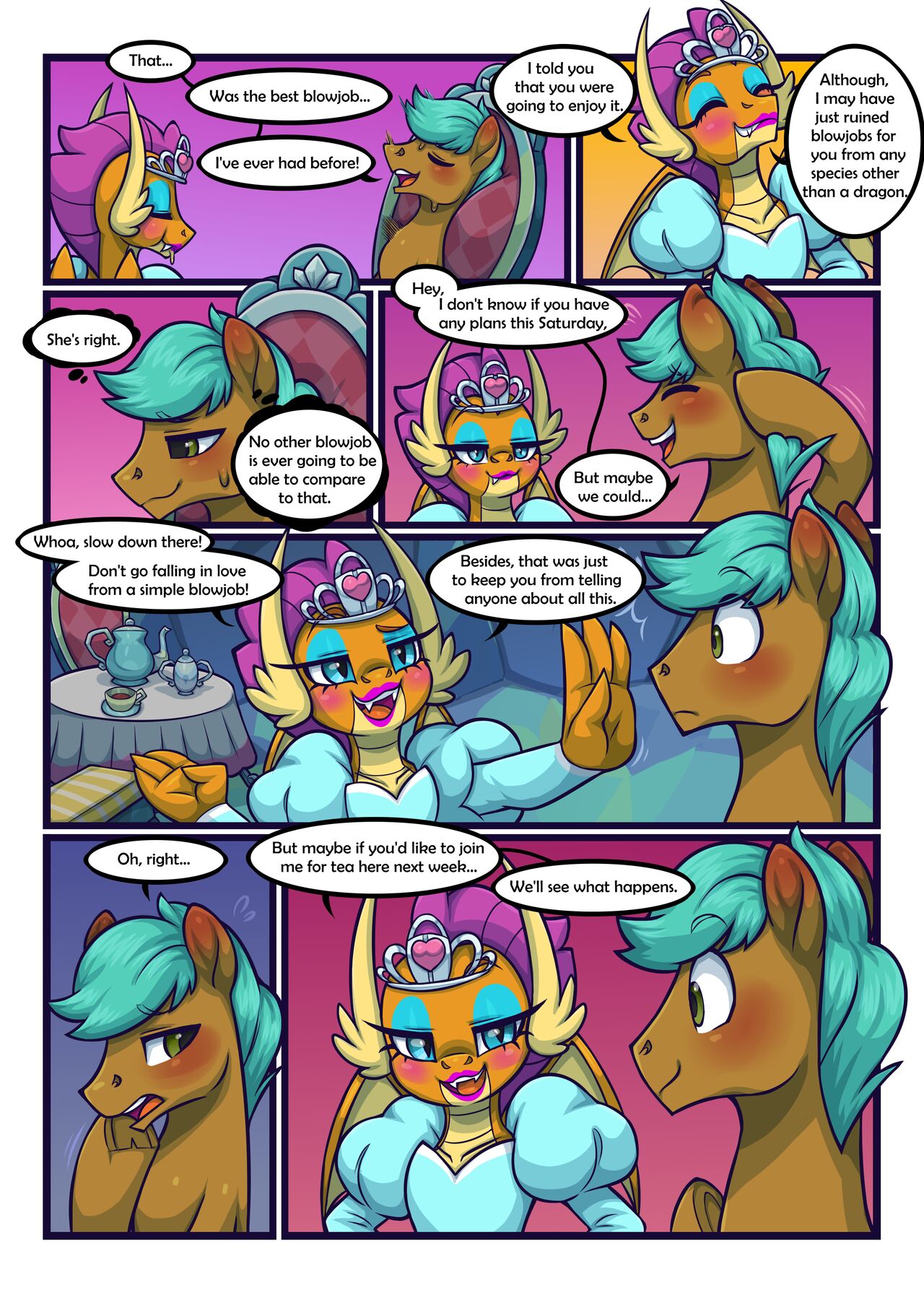 tea party Smolder x OC comic page 7 full