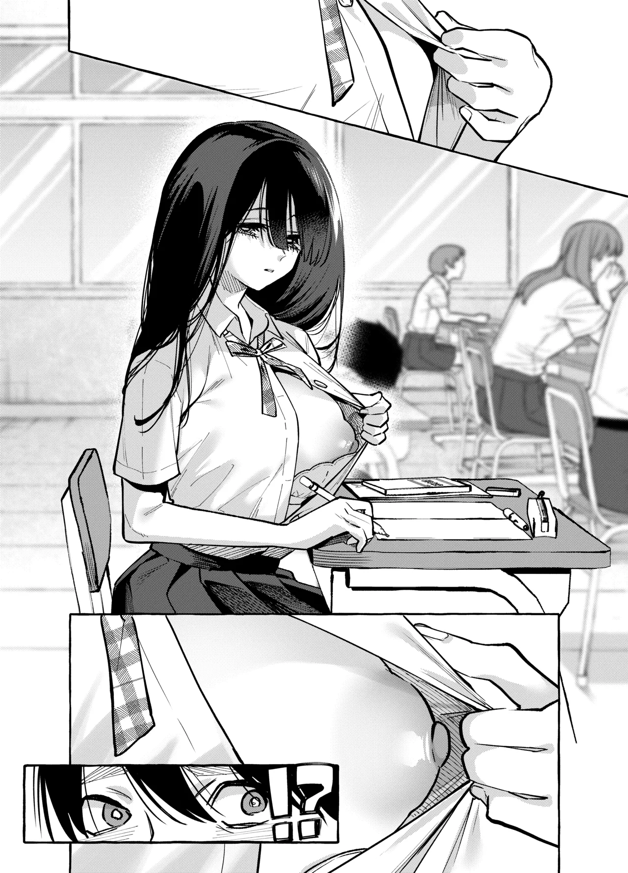 Tonari no Seki no Mamiya-san - Mamiya shows off her boobs. page 6 full