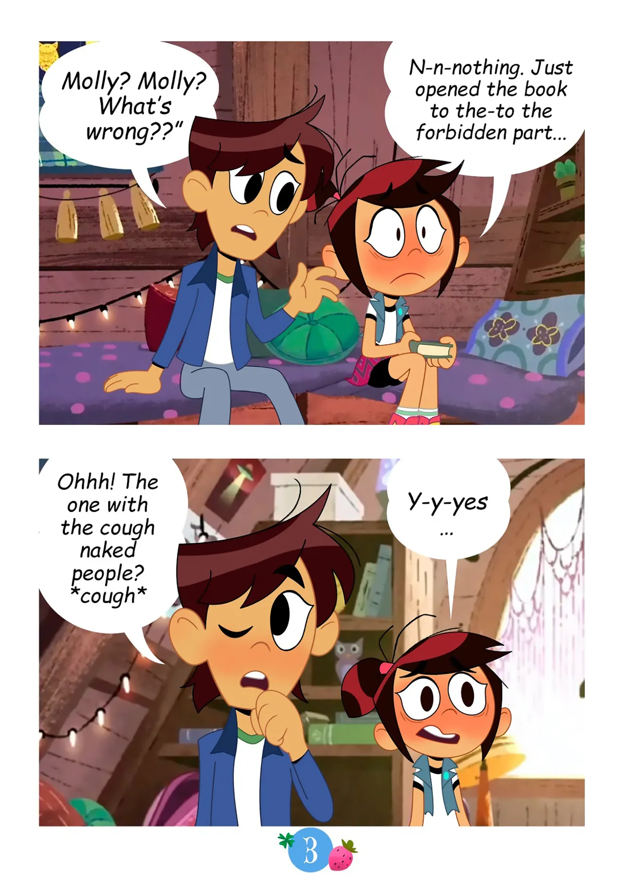Molly and Ollie in "Studying" page 3 full