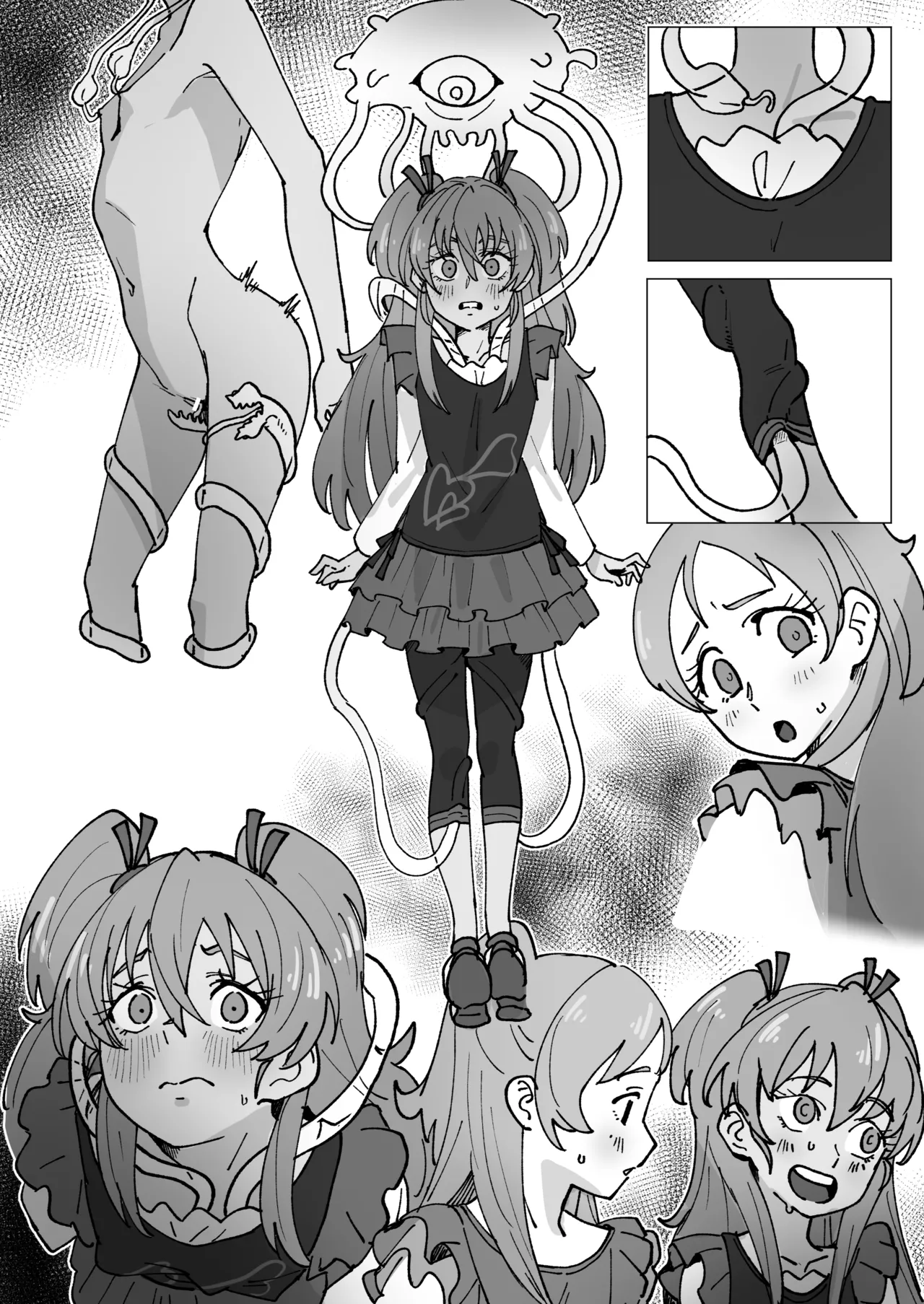 透明触手にいじられる響 page 4 full