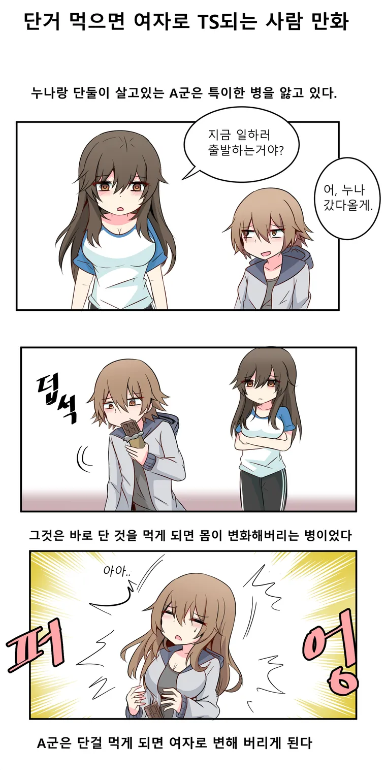단걸 먹으면 여자가 되는 만화    단걸 먹으면 여자가 되는 만화|작성자 사이버데몬3 page 1 full
