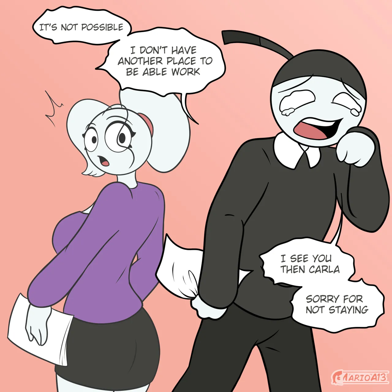 Carla in the boss's office page 5 full