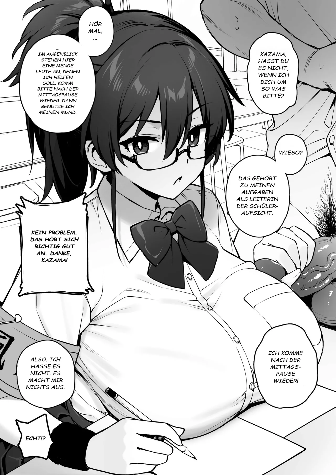Atarashii Fuuki Iinchou wa Kyonyuu Sugiru Ken 1 | Über die neue Leiterin der Schüleraufsicht und ihre riesigen Titten 1 page 10 full