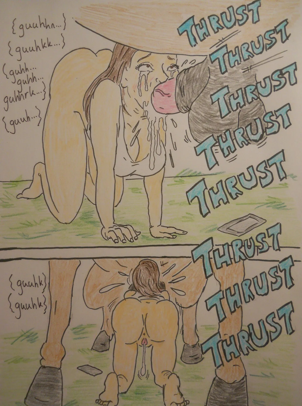 Jasper Leigh Daniels enjoys a meal of horse cum page 6 full