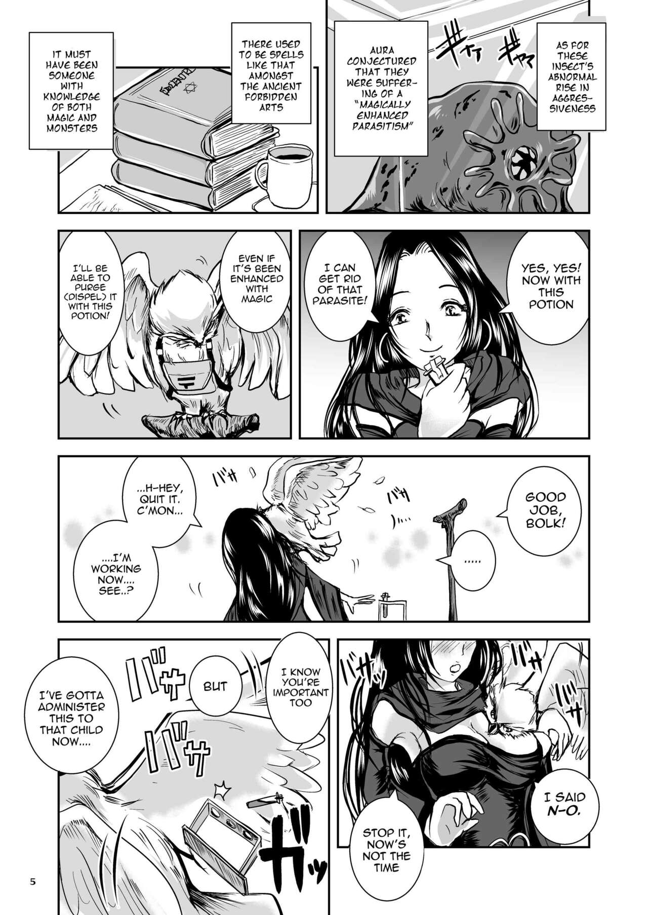 Parasitized Giant Slugs vs Sorceress of the Black Hair as Aura page 5 full